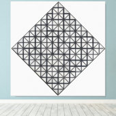 モンドリアン – グリッド付きコンポジション3: LOZENGE - 1918 キャンバスプリント (インサイチュ (ウッドフロア))