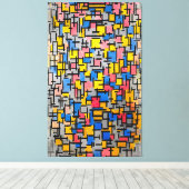 モンドリアン – コンポジション(コンポジション) - 1916 - キャンバスプリント (インサイチュ (ウッドフロア))