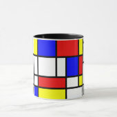 モンドリアン – コンポジションII – アートマグカップ マグカップ (中央)