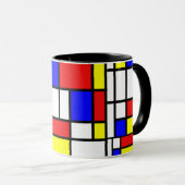 モンドリアン – コンポジションII – アートマグカップ マグカップ (正面右)
