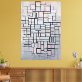 モンドリアン – コンポジションNo. IVコンポジション6 - 1914 キャンバスプリント (インサイチュ (リビング))