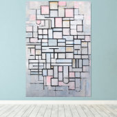 モンドリアン – コンポジションNo. IVコンポジション6 - 1914 キャンバスプリント (インサイチュ (ウッドフロア))