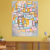 モンドリアン – コンポーネント楕円形で色飛行機2 1914 キャンバスプリント (インサイチュ (リビング))