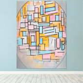 モンドリアン – コンポーネント楕円形で色飛行機2 1914 キャンバスプリント (インサイチュ (ウッドフロア))