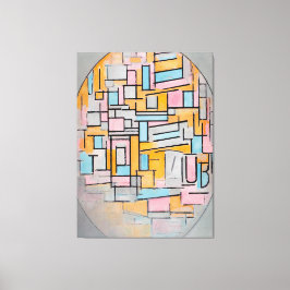 モンドリアン – コンポーネント楕円形で色飛行機2 1914 キャンバスプリント