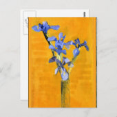 モンドリアン-テーブルの虹彩の花瓶 ポストカード (正面/裏面)