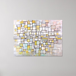 モンドリアン – ブルー、グレー、ピンクのコンポジション – 1913 キャンバスプリント