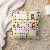 モンドリアン-ブロードウェイブギーウギー装飾用クッション クッション (ブランケット)