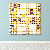 モンドリアン-ブロードウェイブギーウーギー キャンバスプリント (インサイチュ (ウッドフロア))