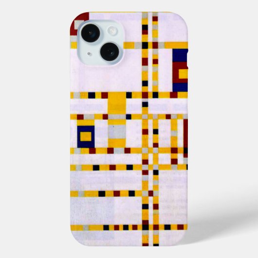 モンドリアン - ブロードウェイ・ブギウギ Case-Mate iPhoneケース (裏面)