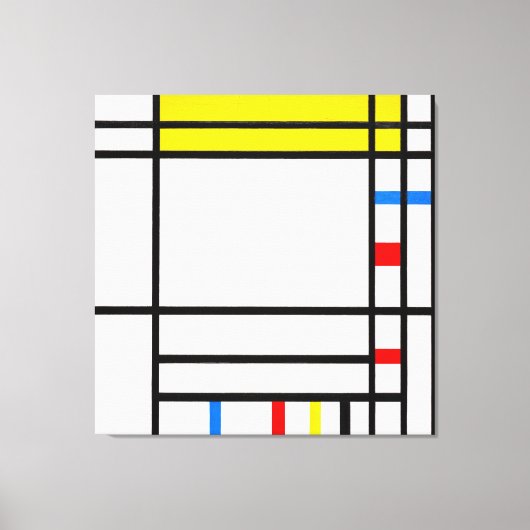 モンドリアン – プレイスデラコンコルド – 1938-1943 - キャンバスプリント (正面)