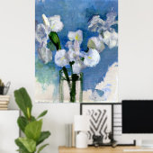 モンドリアン – ホワイトアイリス ポスター (ホームオフィス)