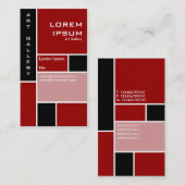 モンドリアン – マルーン 名刺 (正面/裏面)