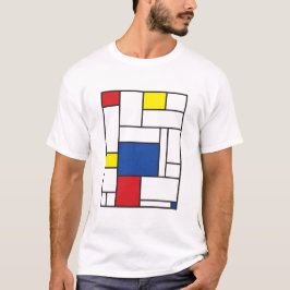 モンドリアン ミニマリスト 幾何学 デ・ステイル モダンアート Tシャツ