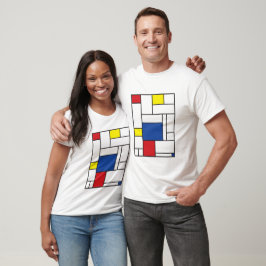 モンドリアン ミニマリスト 幾何学 デ・ステイル モダンアート Tシャツ