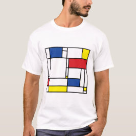 モンドリアン ミニマリスト 幾何学 デ・ステイル モダンアート Tシャツ