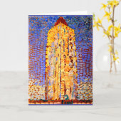 モンドリアン-ライトハウスアットウェストカペル カード (黄色い花)