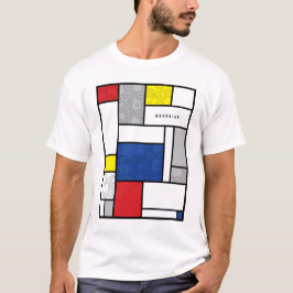 モンドリアン・レトロサークル・ミニマリスト・デ・ステイル・モダンアート Tシャツ