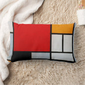 モンドリアン – 大きい赤の飛行機 ランバークッション (ブランケット)