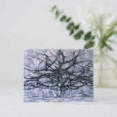 モンドリアン – 有名なグレー絵画の木、 ポストカード (スタンド正面)