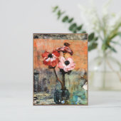 モンドリアン – 有名な花瓶のアネモネ絵画ーズ ポストカード (スタンド正面)