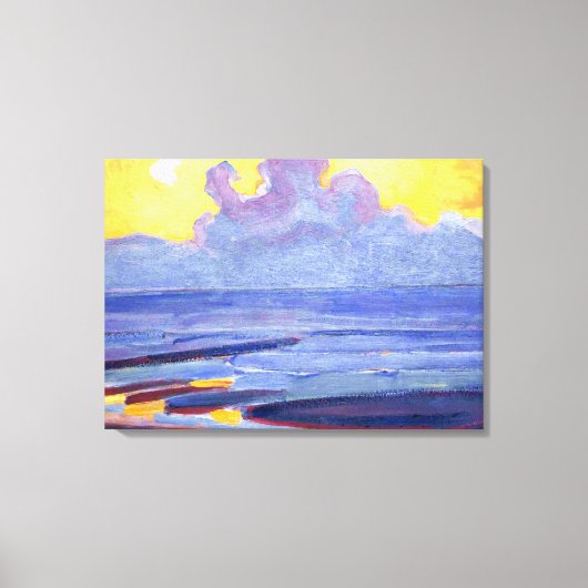 モンドリアン – 海、アートワーク人気がある キャンバスプリント (正面)