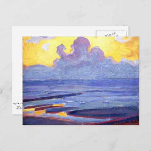 モンドリアン – 海、アートワーク人気がある ポストカード (正面/裏面)