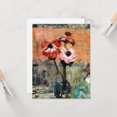 モンドリアン – 花瓶の中のアネモネス、 カード (正面/裏面インサイチュ)