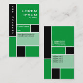 モンドリアン – 草の緑 名刺 (正面/裏面)