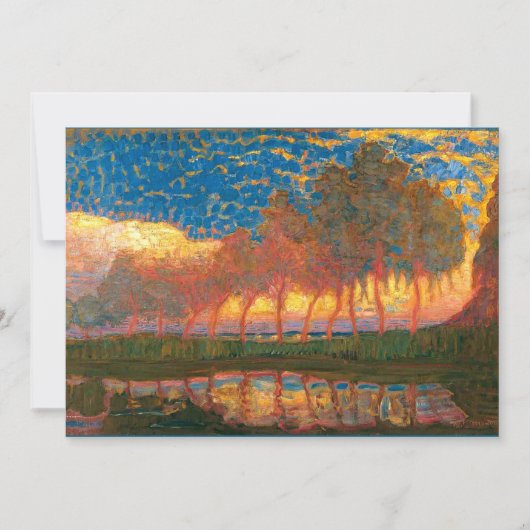 モンドリアン- 11のポプラの並木 カード (正面)