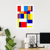 モンドリアン#8 ポスター (ホームオフィス)