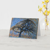 モンドリアン- Apple Tree, pointillist version, カード (黄色い花)