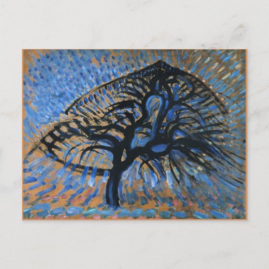 モンドリアン- Apple Tree, pointillist version, ポストカード (正面)