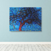 モンドリアン- Avond (夕べ)レッドツリー キャンバスプリント (インサイチュ (ウッドフロア))