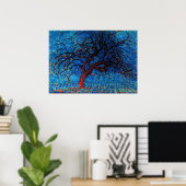 モンドリアン- Avond (夕べ)レッドツリー ポスター (ホームオフィス)