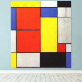 モンドリアン- COMPOSITION II - 1920 - De Stijl - キャンバスプリント (インサイチュ (ウッドフロア))