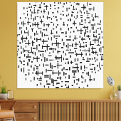 モンドリアン- COMPOSITION IN LINE 2州- 1917 キャンバスプリント (インサイチュ (リビング))