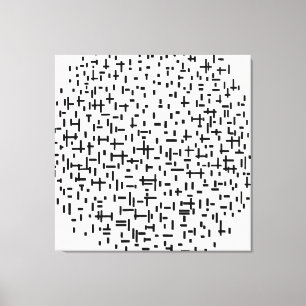 モンドリアン- COMPOSITION IN LINE 2州- 1917 キャンバスプリント