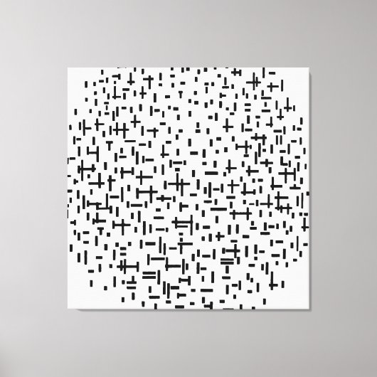 モンドリアン- COMPOSITION IN LINE 2州- 1917 キャンバスプリント (正面)