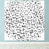 モンドリアン- COMPOSITION IN LINE 2州- 1917 キャンバスプリント (インサイチュ (ウッドフロア))