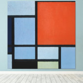 モンドリアン- COMPOSITION (TABLEAU) - 1921 - De Stijl キャンバスプリント (インサイチュ (ウッドフロア))