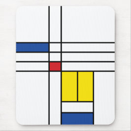 モンドリアン II ミニマリスト デ・ステイル モダンアート デザイン マウスパッド
