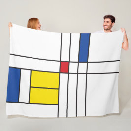 モンドリアン II ミニマリスト De Stijl モダンアートデザイン フリースブランケット