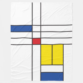 モンドリアン II ミニマリスト De Stijl モダンアートデザイン フリースブランケット