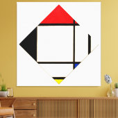 モンドリアン- LOZENGE COMPOSITION WITH RED - 1925 - キャンバスプリント (インサイチュ (リビング))