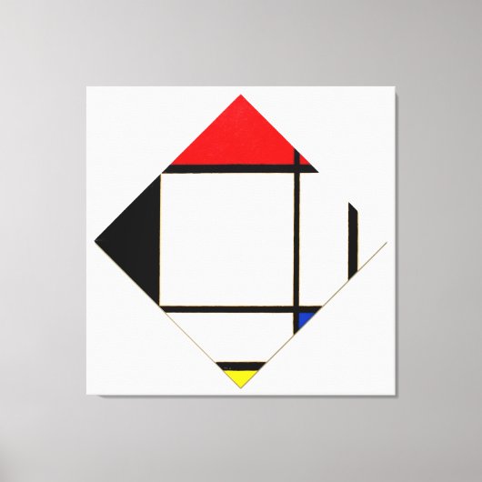 モンドリアン- LOZENGE COMPOSITION WITH RED - 1925 - キャンバスプリント (正面)