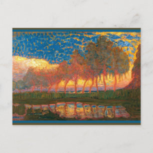 モンドリアン- Row of Eleven Poplars ポストカード