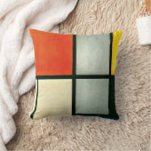 モンドリアン- Tableau 3、オレンジ色、黄色… クッション (ブランケット)