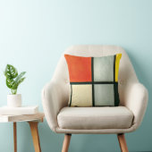 モンドリアン- Tableau 3、オレンジ色、黄色… クッション (椅子)