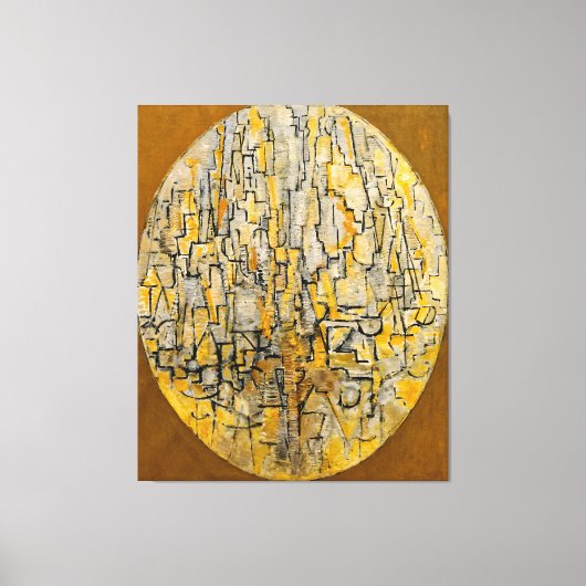 モンドリアン- TABLEAU 3 COMP. in Oval (Trees) - 1913 キャンバスプリント (正面)